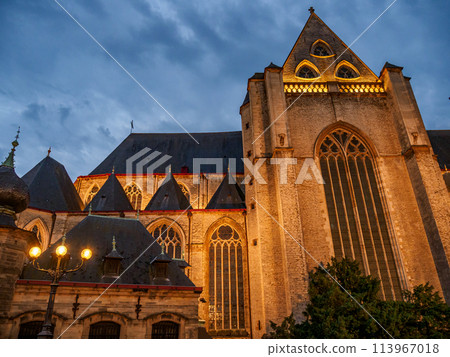 the city of Gent in Belgium at night 113967018
