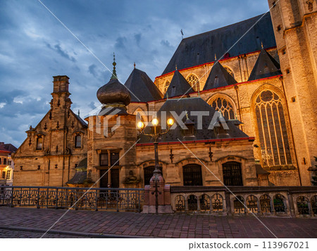 the city of Gent in Belgium at night 113967021