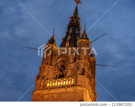 the city of Gent in Belgium at night 113967203
