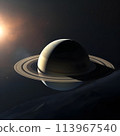 Saturn: Planet with Beautiful Rings No.005 AI-Generated Image 113967540