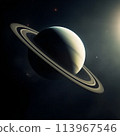 Saturn: Planet with Beautiful Rings No.007 AI-Generated Image 113967546