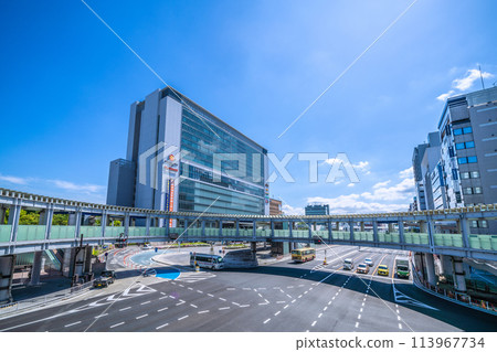 日本橫濱市容 新橫濱車站前、新橫濱站等美麗重生的主幹道景觀=4月25日 113967734