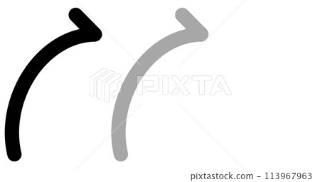 Monochrome Arrows Monochrome Curved Arrows Monochrome Minimal Arrows Monochrome Minimal Curved Arrows illustration Set Collection 113967963