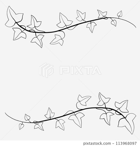 Floral ivy drawing decorative ornament flat design. 113968097