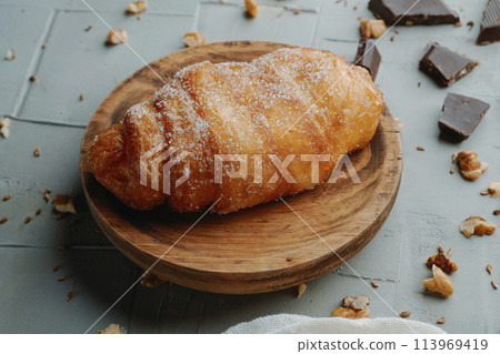 xuixo de crema typical of catalonia, spain 113969419