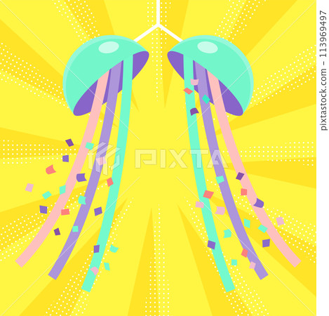 多彩 kusudama 徑向森伯斯特背景的插圖 多彩 kusudama 徑向森伯斯特背景的插圖 113969497