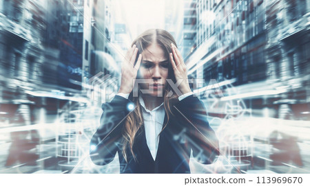 woman using supernatural powers woman using supernatural powers 113969670