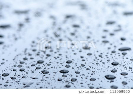 Raindrops on the windshield of a car 2 113969960