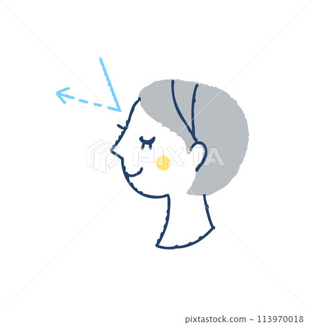 Image of UV protection: Woman in profile 113970018