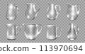 Glass jugs, pitchers 3d realistic vector collection 113970694
