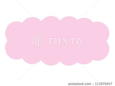 A simple pink cloud-shaped speech bubble 113970957