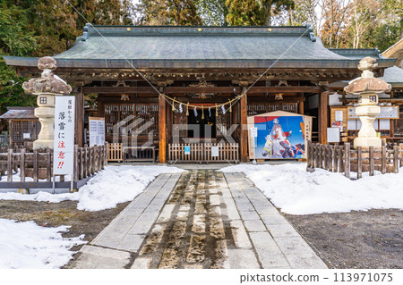 Nyakuichiou-ji Shrine, worship hall, Nishina Village, Shinshu, Omachi City, Nagano Prefecture 113971075