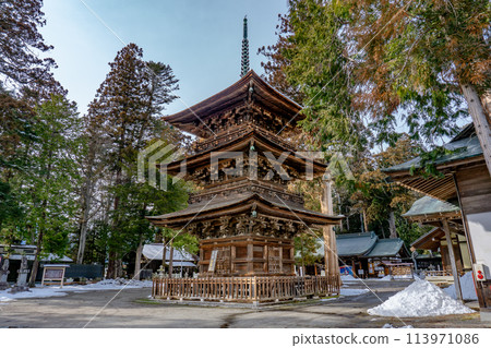長野縣大町市,信州仁科之裡,若市王子神社,三層寶塔 長野縣大町市,信州仁科之裡,若市王子神社,三層寶塔 113971086