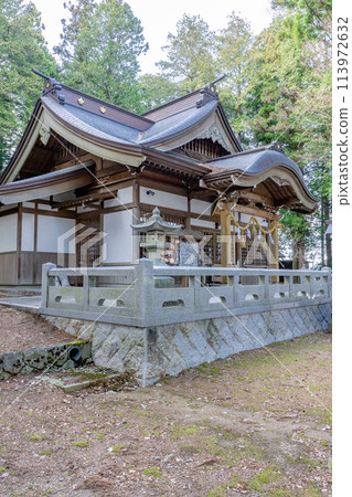 長野縣駒根市赤穗大宮五十鈴神社參拜殿 113972632