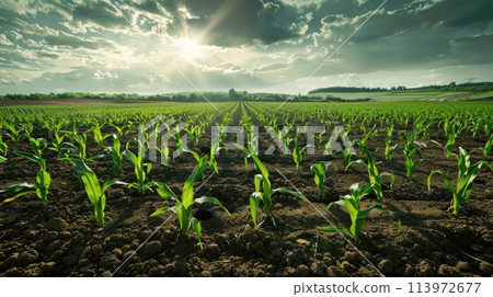 Corn in the Field, Generative AI Corn in the Field, Generative AI 113972677