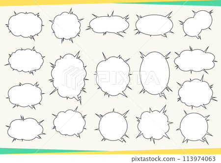Speech bubble set with thorns Speech bubble set with thorns 113974063