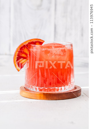 Sanguinello Cocktail with blood orange Sanguinello Cocktail with blood orange 113976945