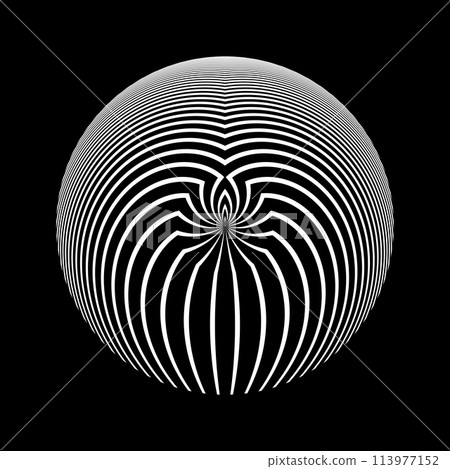 Abstract Circle Design Element with 3D Illusion Effect. Abstract Circle Design Element with 3D Illusion Effect. 113977152