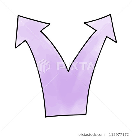 Arrow watercolor doodle element. Vector illustration. Arrow watercolor doodle element. Vector illustration. 113977172