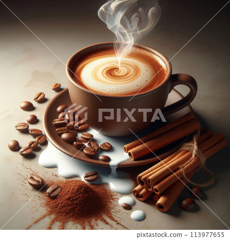 hot chocolate with cinnamon 113977655