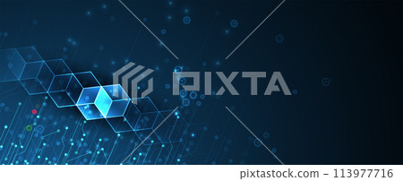 Technology abstract futuristic background for internet business. Big data concept. Vector Aer. Technology abstract futuristic background for internet business. Big data concept. Vector Aer. 113977716