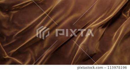 Close up view of brown fabric 3d render illustration 113978196