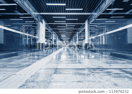 View of the corridor inside the office building. 113978232