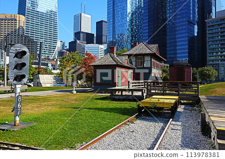 Old train station at Roundhouse Park, Toronto Old train station at Roundhouse Park, Toronto 113978381