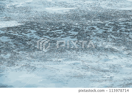 Vector illustration of an icy river surface....-插圖素材 [113978714] - PIXTA圖庫