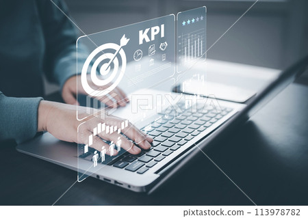 Key Performance Indicator (KPI) Company Management Business Internet Technology Concept, Business people hand touch Key performance indicator business plan, Measure achievement versus planned target. Key Performance Indicator (KPI) Company Management Business Internet Technology Concept, Business people hand touch Key performance indicator business plan, Measure achievement versus planned target. 113978782