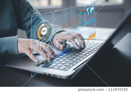 Working Data Analytics and Data Management Systems and Metrics connected to corporate strategy database for Finance, Intelligence, Business Analytics with Key Performance Indicators, social network Working Data Analytics and Data Management Systems and Metrics connected to corporate strategy database for Finance, Intelligence, Business Analytics with Key Performance Indicators, social network 113978785