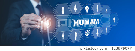 leadership and team Human resource management, organizational structure, relationship, Human resources concept with the manager in office touching computer interface about skills, Business technology. leadership and team Human resource management, organizational structure, relationship, Human resources concept with the manager in office touching computer interface about skills, Business technology. 113979077