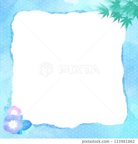 夏天水彩框架 113981862
