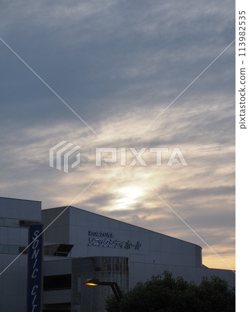 Exterior of Omiya Sonic City Hall (vertical composition) 113982535