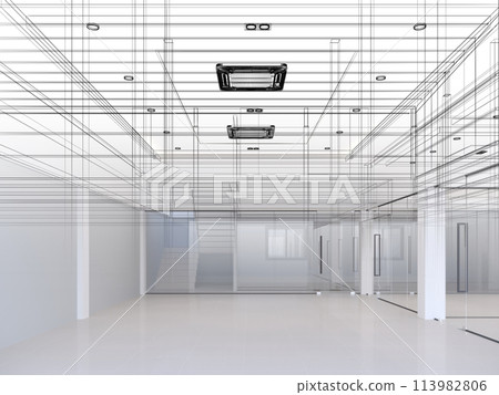 modern empty room  interior design, 3d rendering 113982806