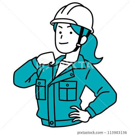 A proud female worker A proud female worker 113983136