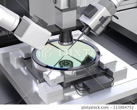 Image of inspecting semiconductor wafers 113984752