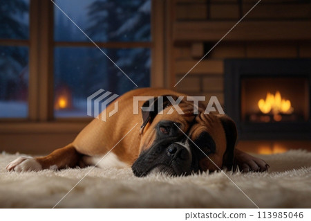 狗狗用木火爐取暖 113985046