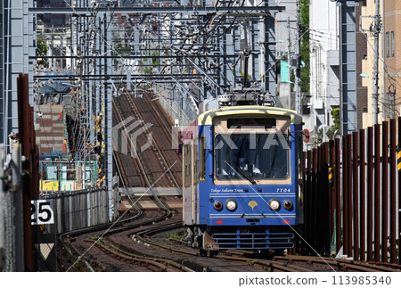Toden Arakawa Line, a tram that runs through hilly areas 113985340