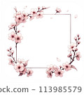 紅色櫻花框[AI圖片] 113985579