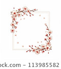 紅色櫻花框[AI圖片] 113985582