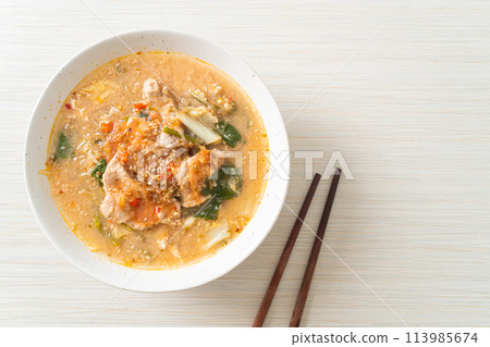 Sukiyaki Soup with Pork in Thai Style 113985674