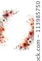 框架與粉紅色的花朵[AI圖像] 113985750