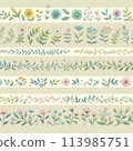 柔和的春天色彩的時尚植物和花卉插畫素材[AI圖像] 113985751