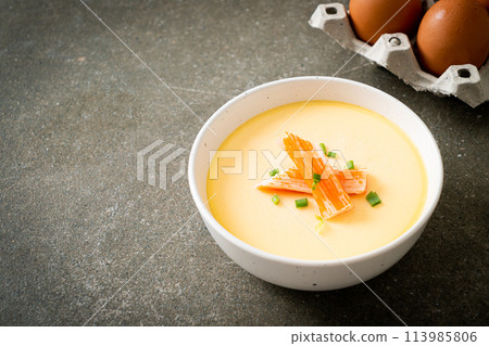 Steamed egg with crab stick 113985806