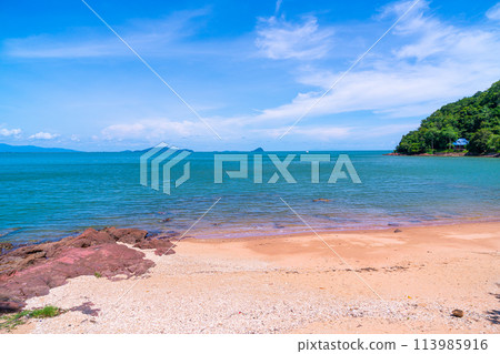 The Pink Coast or Lan Him Chomphu at Chanthaburi in Thailand The Pink Coast or Lan Him Chomphu at Chanthaburi in Thailand 113985916
