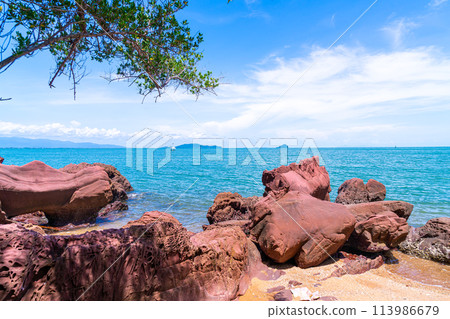 The Pink Coast or Lan Him Chomphu at Chanthaburi in Thailand 113986679