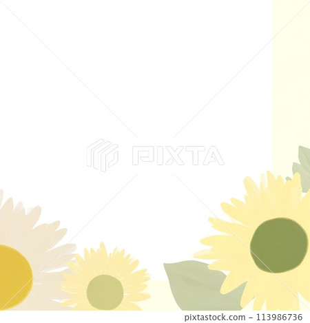 黃色向日葵花框 113986736