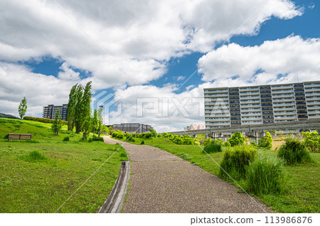 大阪府茨市齋藤西公園風景 113986876