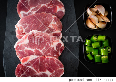 fresh pork neck raw or collar pork fresh pork neck raw or collar pork 113987444
